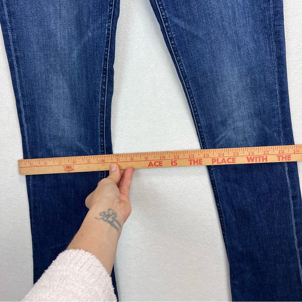 MOTHER High Waisted Runaway Skinny Flare Jeans SIZE 27 Teaming Up Stretch Denim - Picture 6 of 14